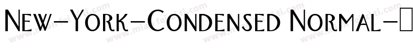 New-York-Condensed Normal字体转换